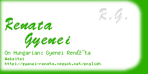 renata gyenei business card